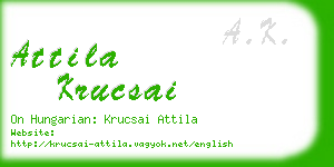 attila krucsai business card